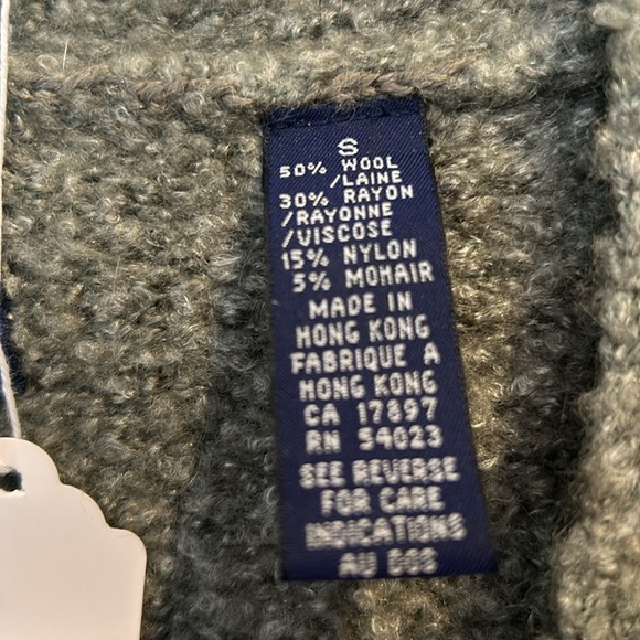 Sage green warm wool blend 90’s Vtg GAP button up cardigan - Picture 2 of 4